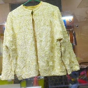 Fully sequined bomber jacket